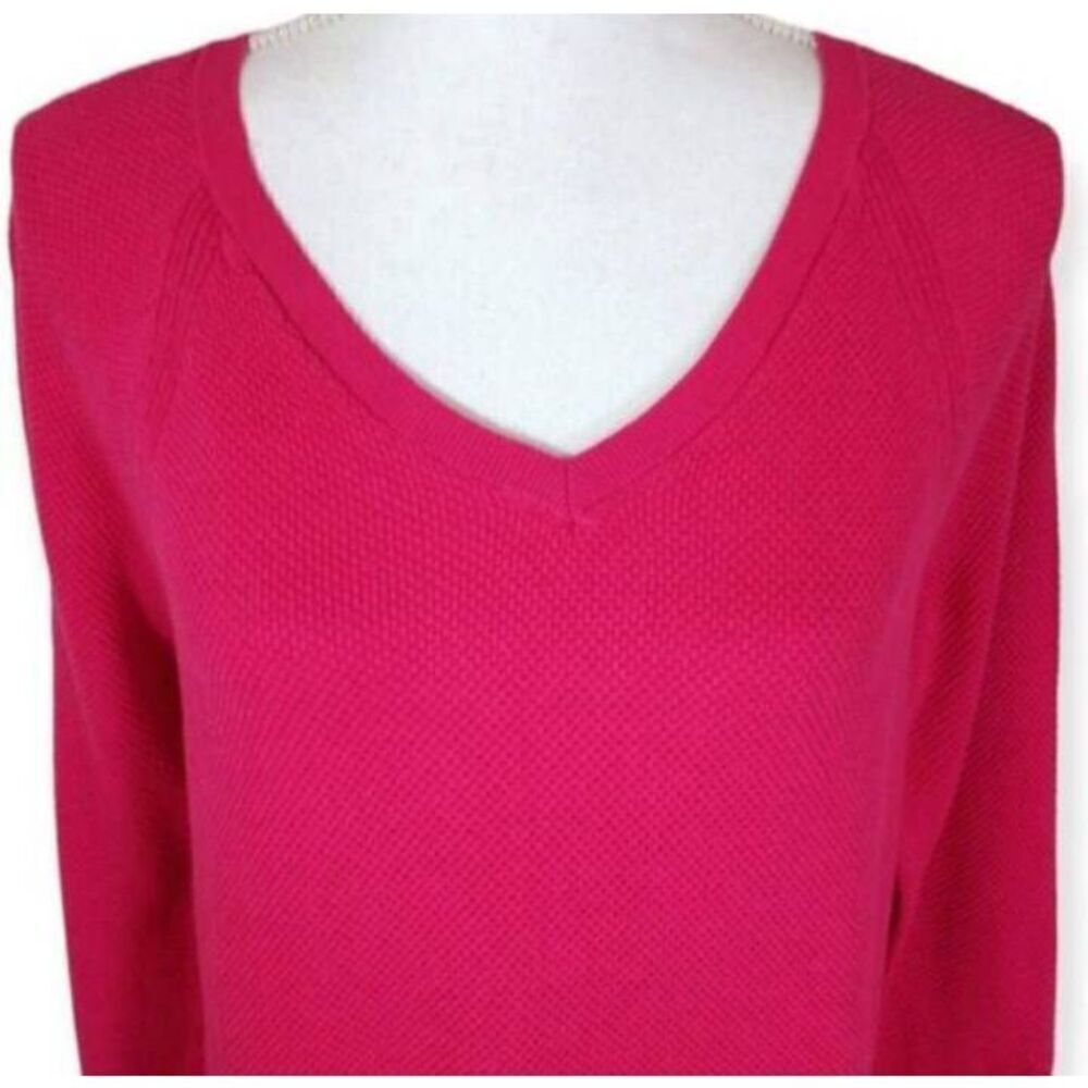 GAP HOT PINK V-NECK PULLOVER SZ.L EUC. - Picture 3 of 6